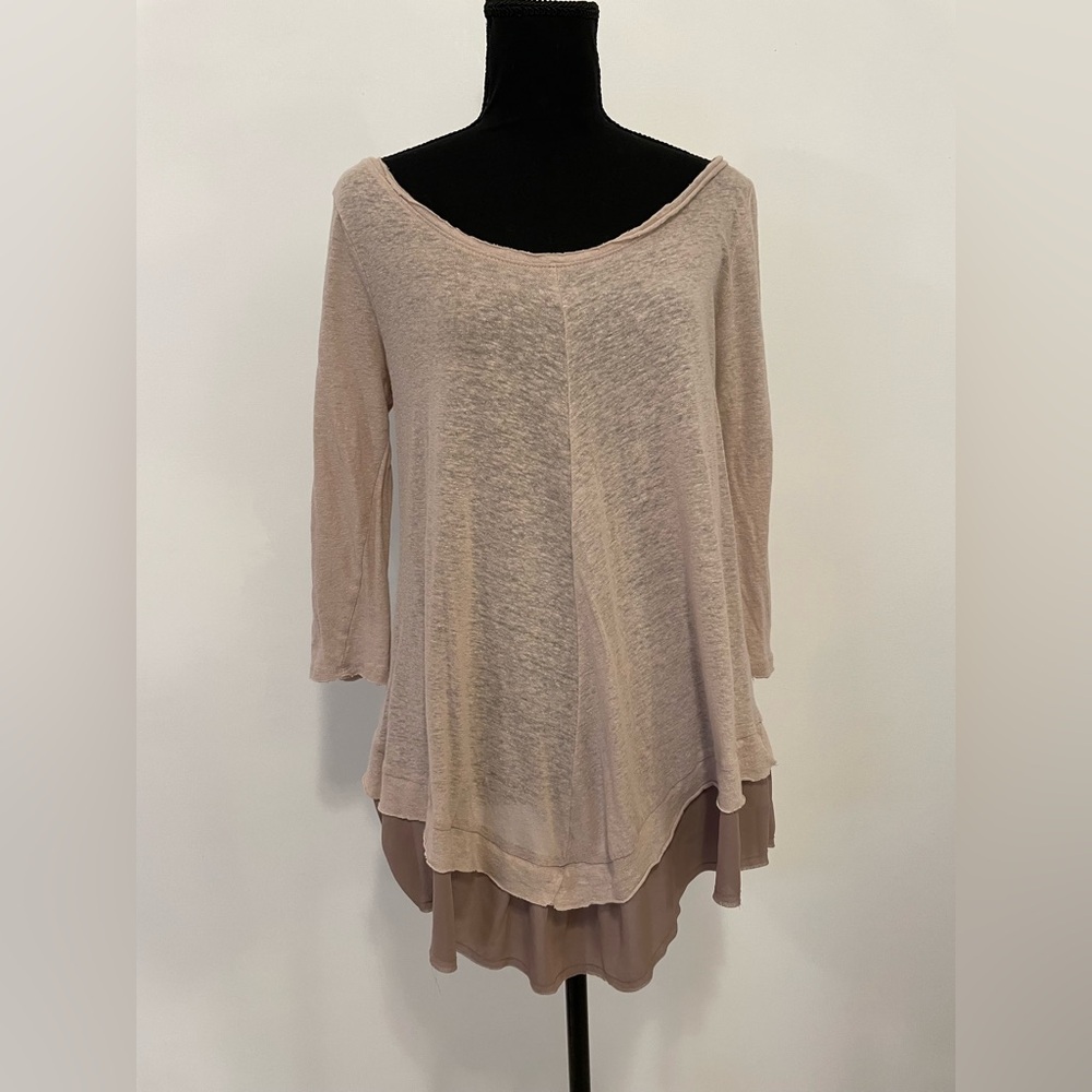 Kimchi Blue Light Brown 3/4 Sleeve Blouse
